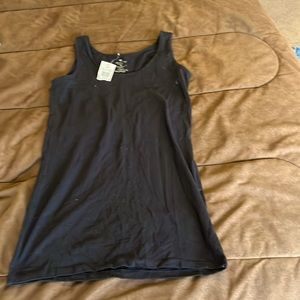 Black Vanity Long cotton tank. NWT